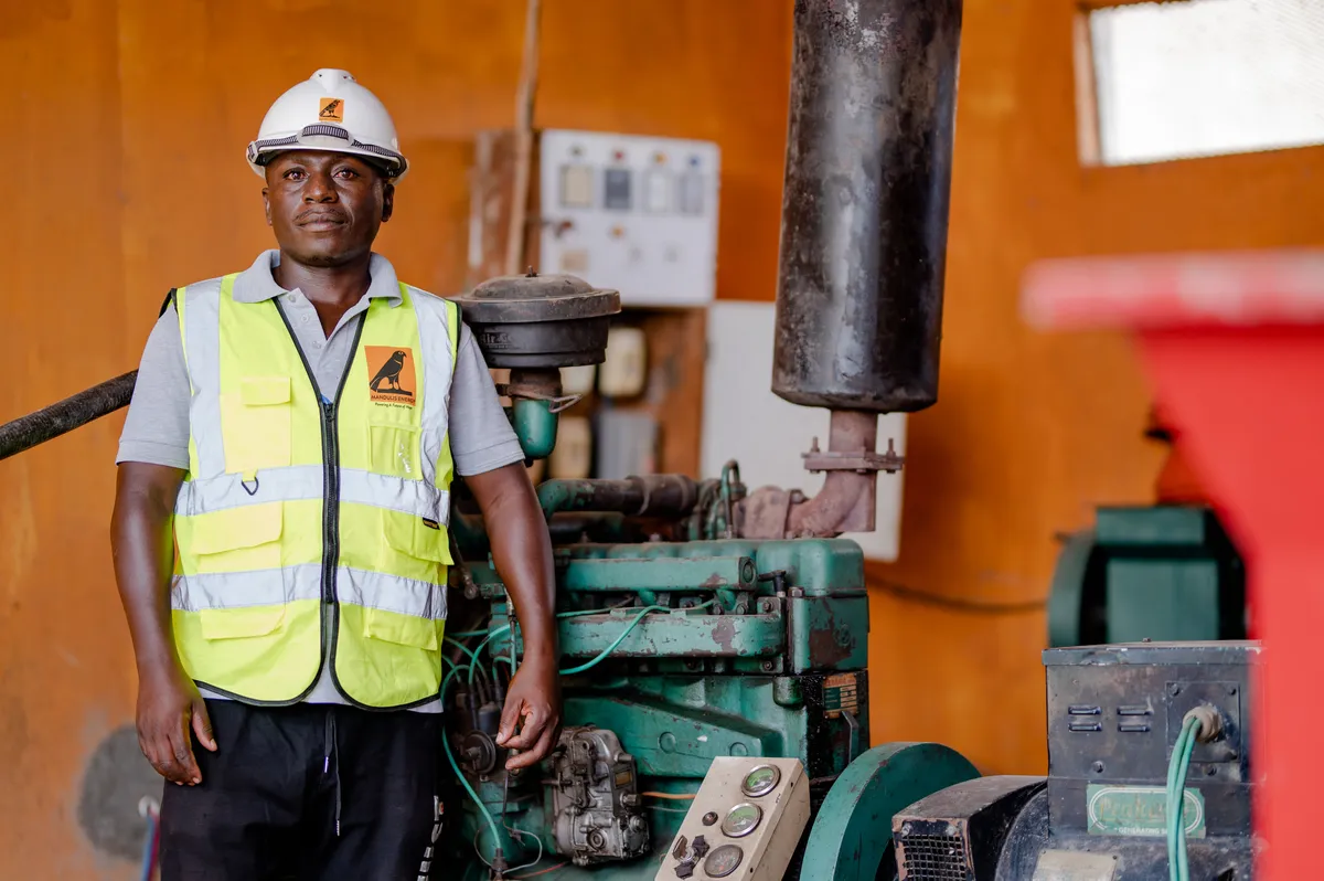 A Mandulis Energy technician at the generation hall